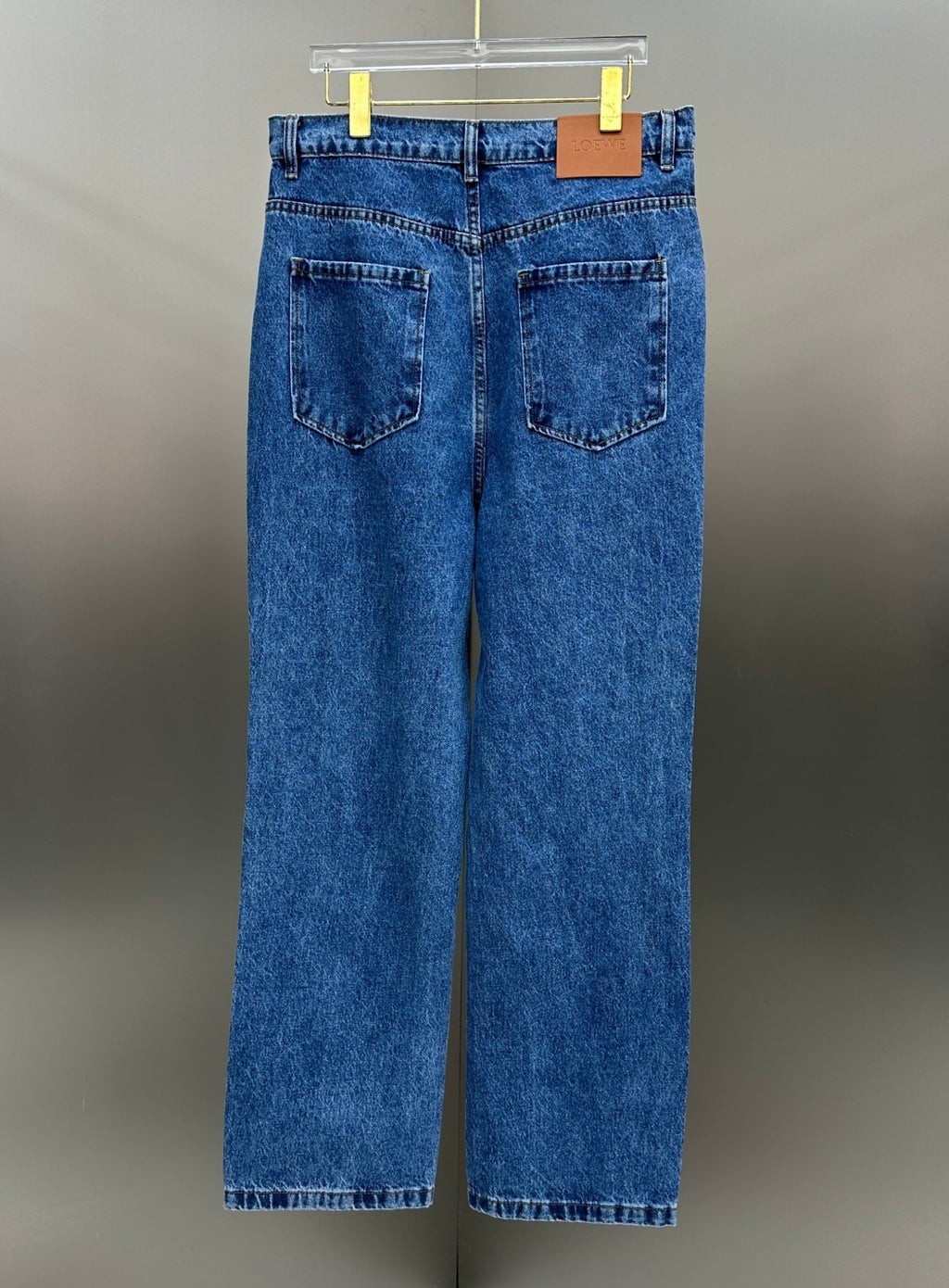 Loewe Anagram Patchwork Straight Denim Pants – Mid-Blue Wash