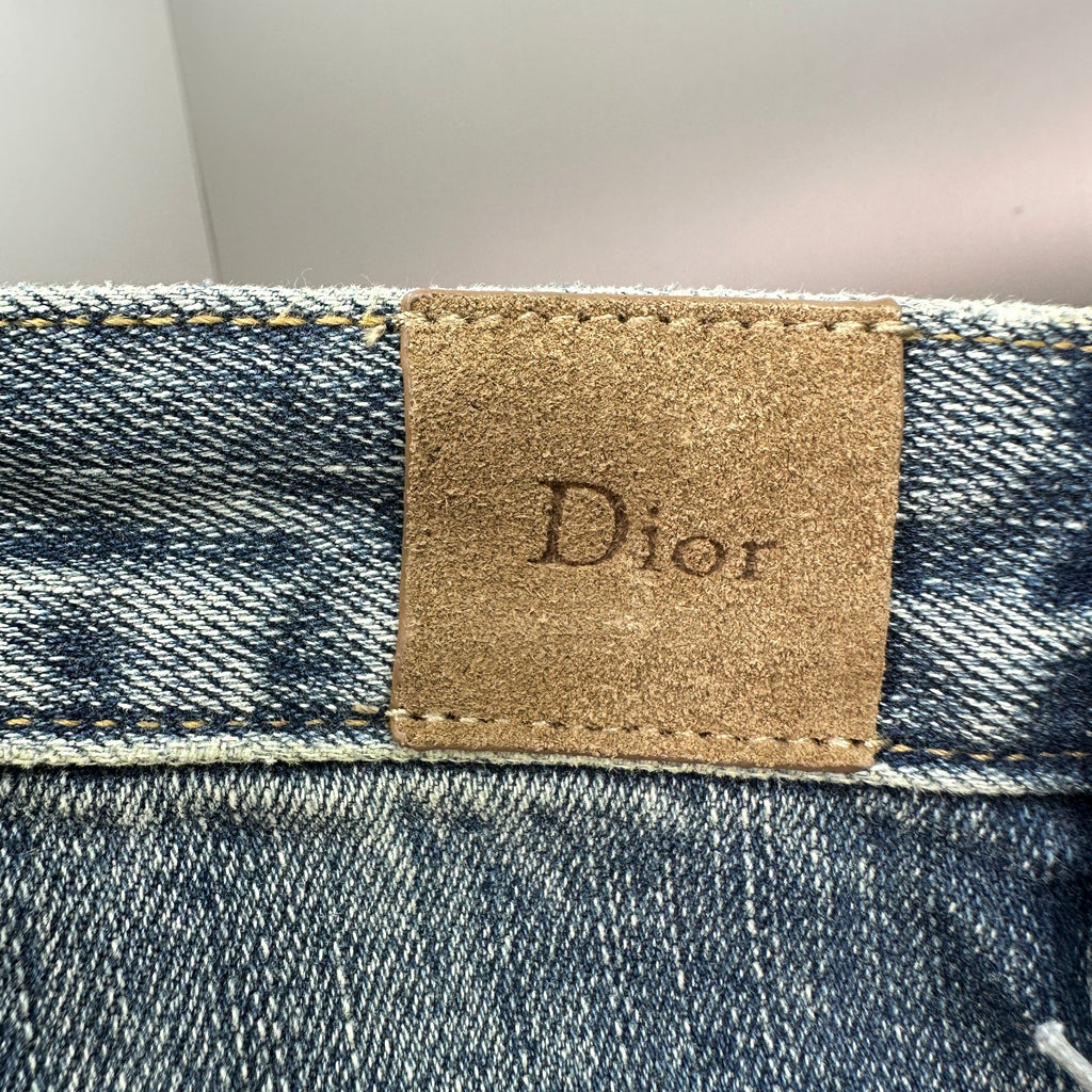 Dior Block Patchwork Denim Pants – Washed Blue