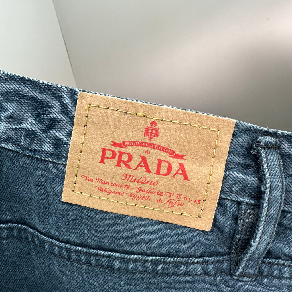 Prada Classic Straight-Fit Faded Dark Slate Jeans