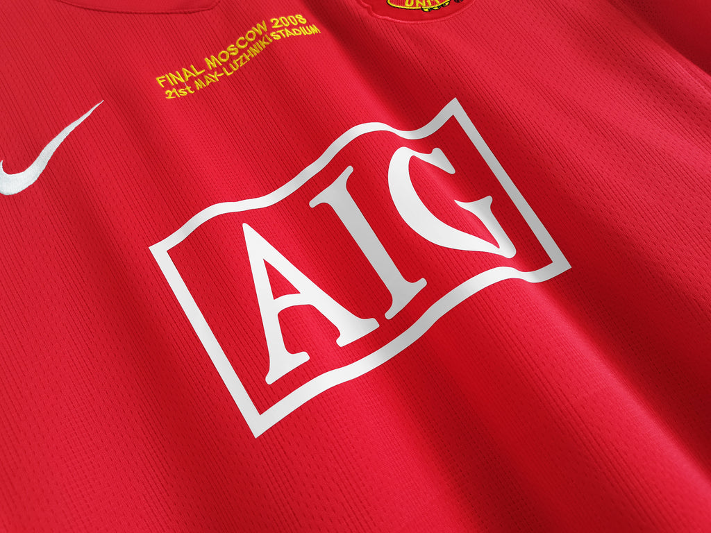 Manchester United 1ra Equipación 2007/08 Manga Larga Edición Final Champions