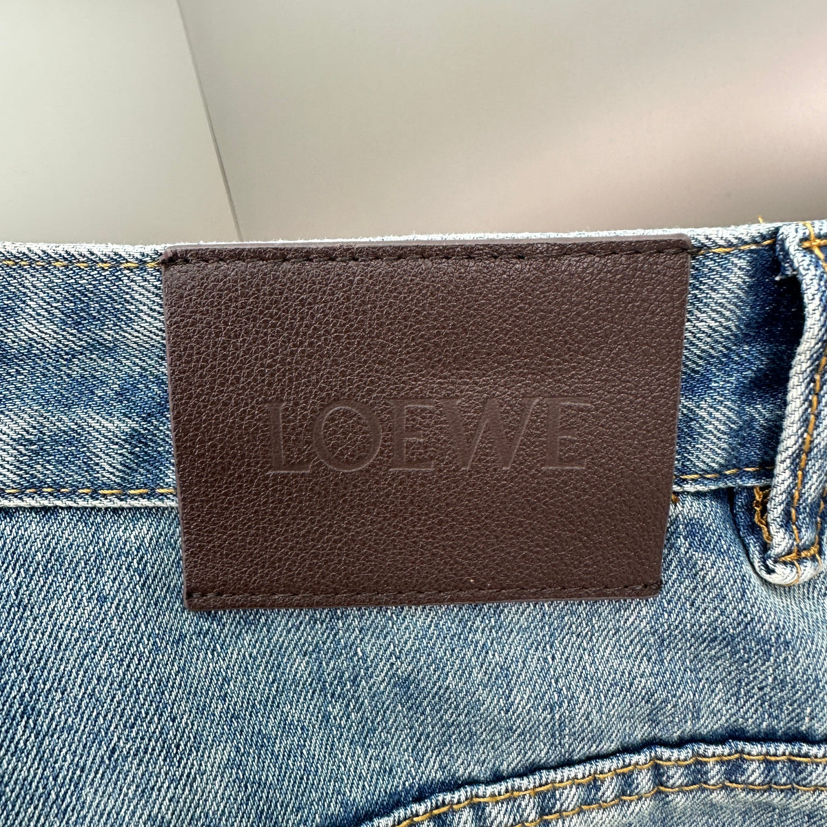 Loewe Faded Blue Denim Pants – Straight Fit