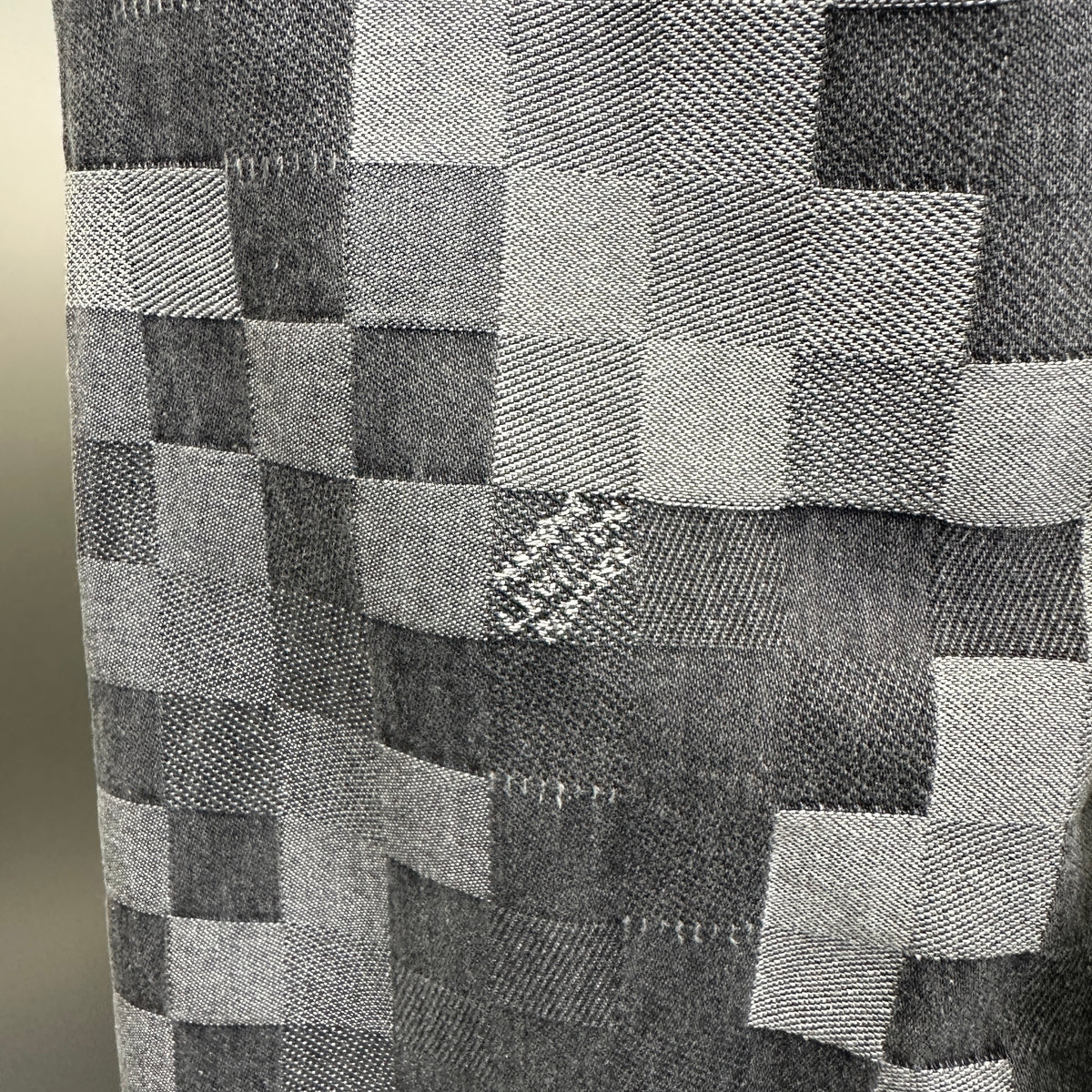 Louis Vuitton Pixelated Damier Charcoal Denim Trousers with Heritage Inscription