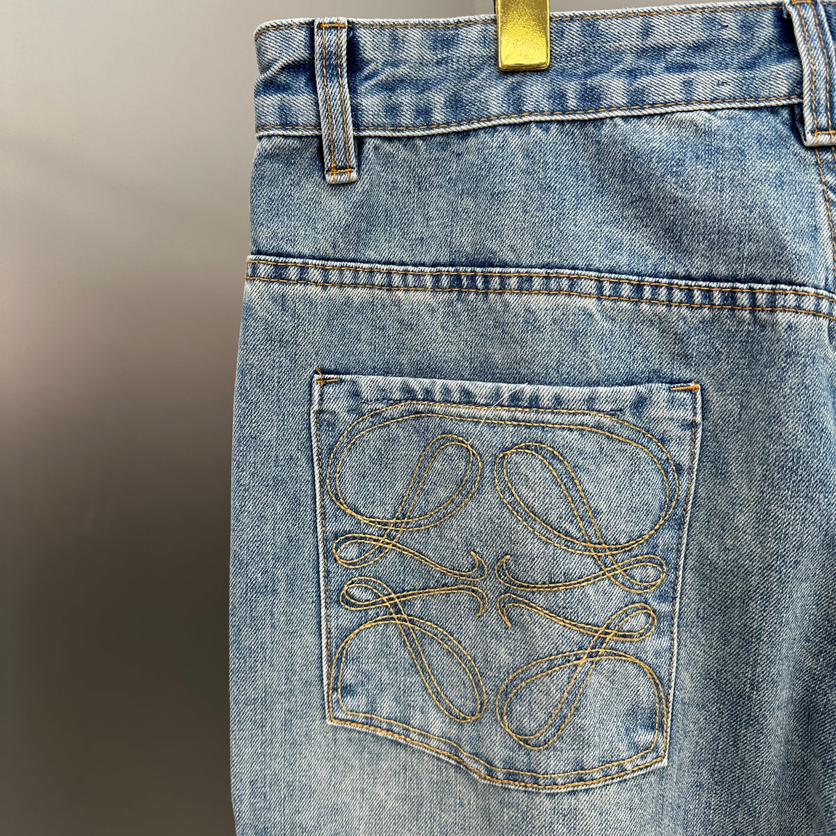 Loewe Faded Blue Denim Pants – Straight Fit
