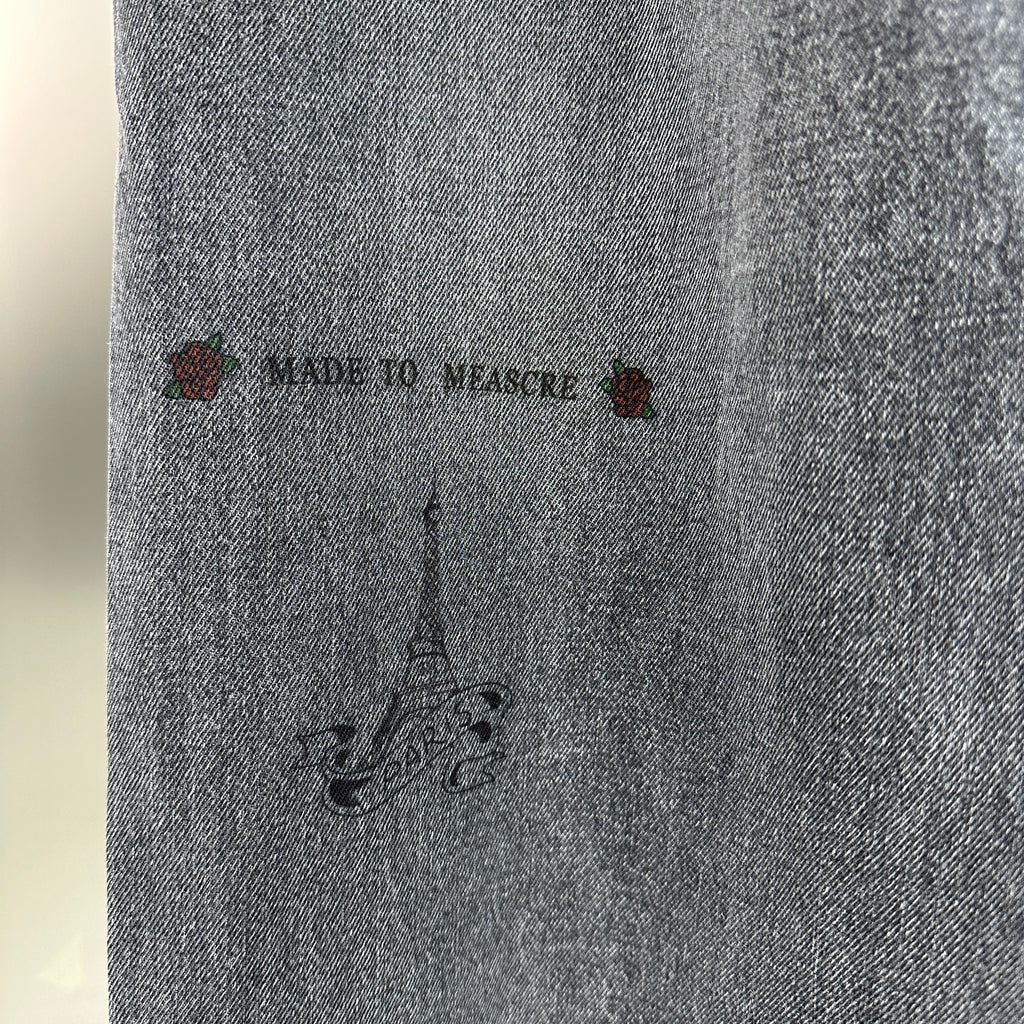 Balenciaga Crest & Artwork Embroidered Baggy Denim Pants