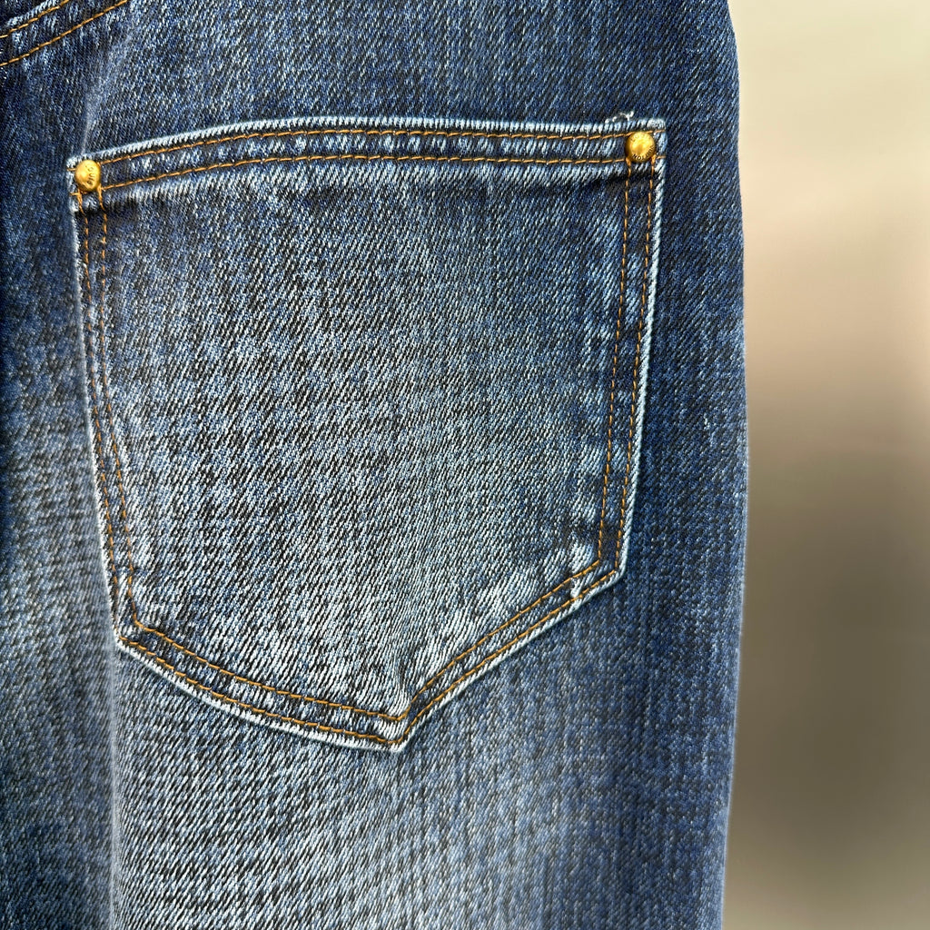 Louis Vuitton Pleated Front Baggy Denim Trousers – Medium Indigo Wash