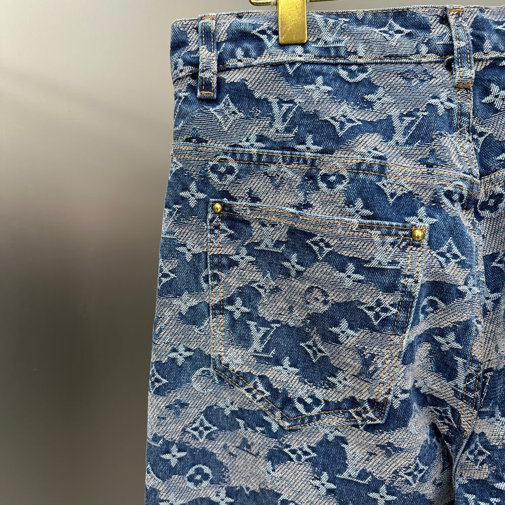 Louis Vuitton Camouflage Monogram Denim Trousers – Washed Blue