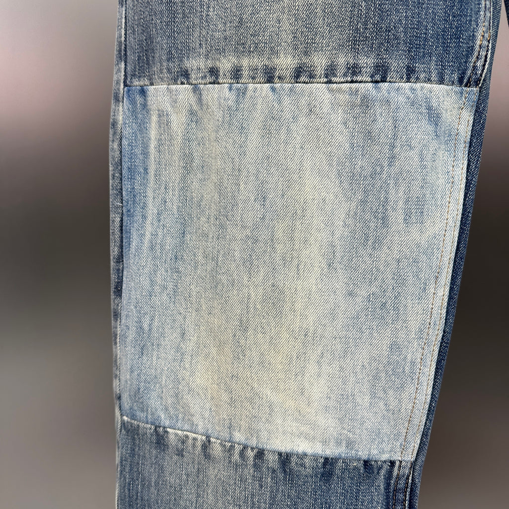 Dior Block Patchwork Denim Pants – Washed Blue