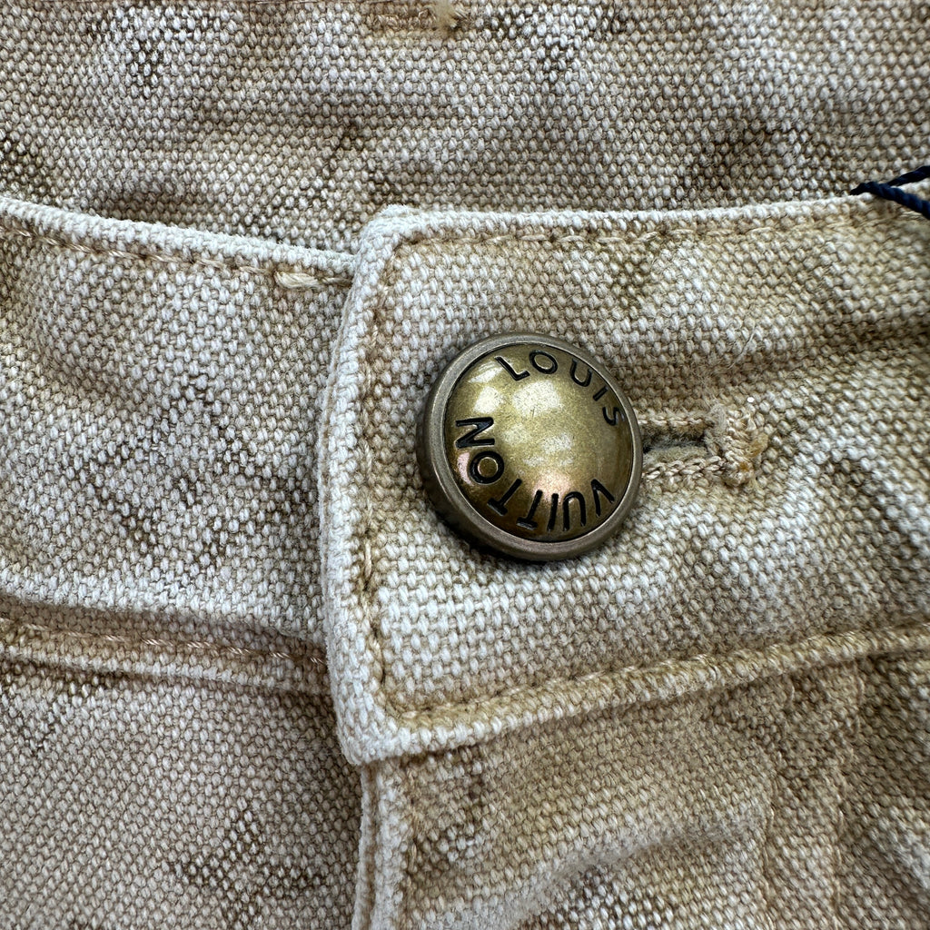Louis Vuitton Vintage Tint Monogram Printed Straight Denim Pants