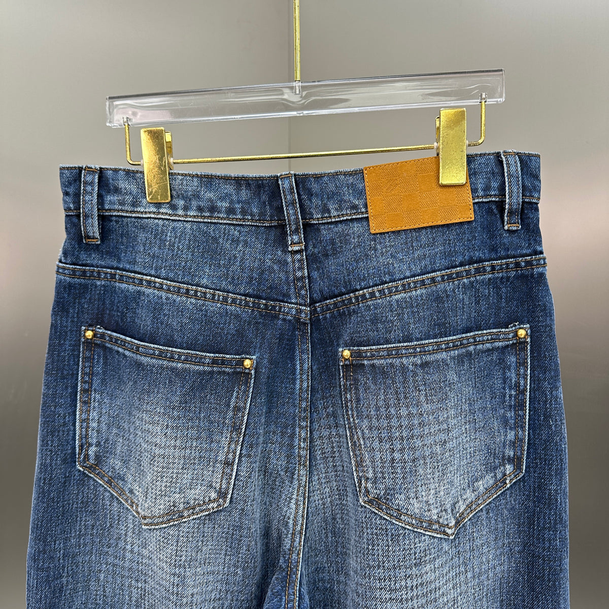 Louis Vuitton Pleated Front Baggy Denim Trousers – Medium Indigo Wash