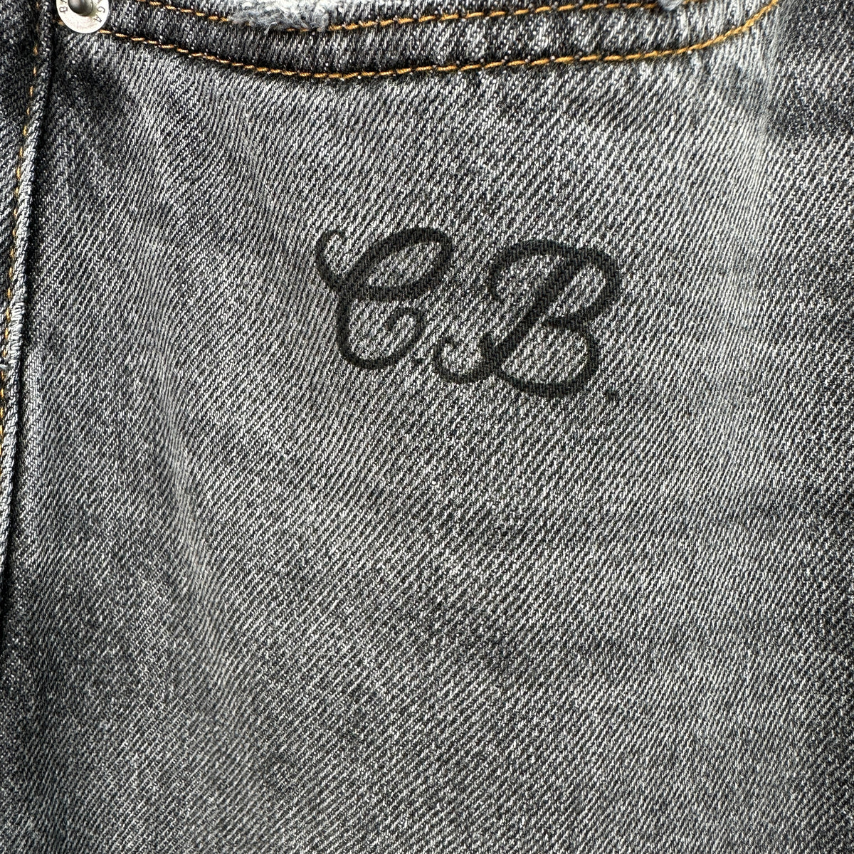 Balenciaga Crest & Artwork Embroidered Baggy Denim Pants