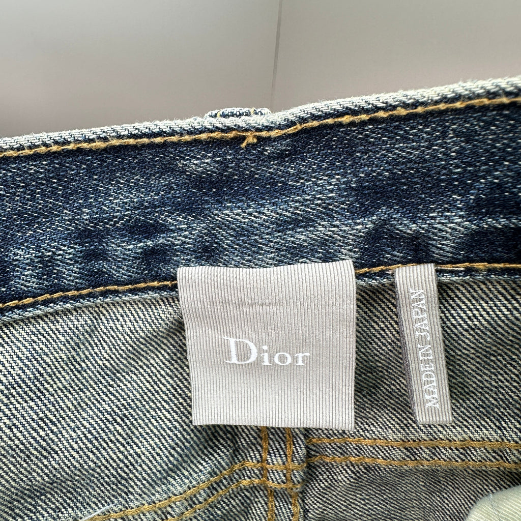 Dior Block Patchwork Denim Pants – Washed Blue