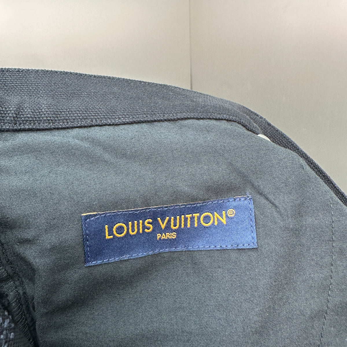 Louis Vuitton All-Over Monogram Embossed Black Denim Pants