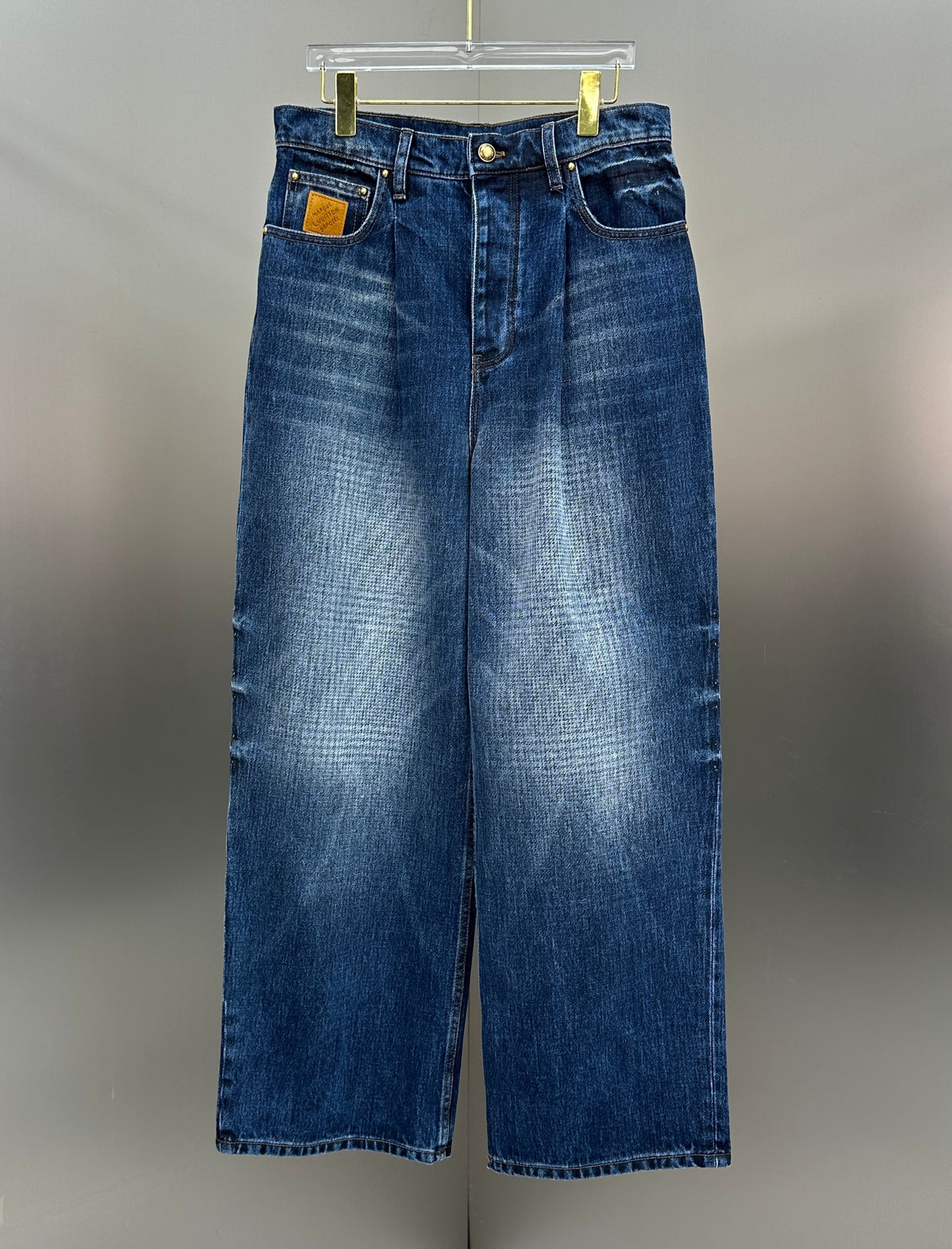 Louis Vuitton Pleated Front Baggy Denim Trousers – Medium Indigo Wash