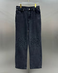 Loewe Anagram Patchwork Straight Denim Pants – Charcoal Black