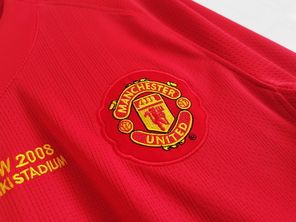 Manchester United 1ra Equipación 2007/08 Manga Larga Edición Final Champions