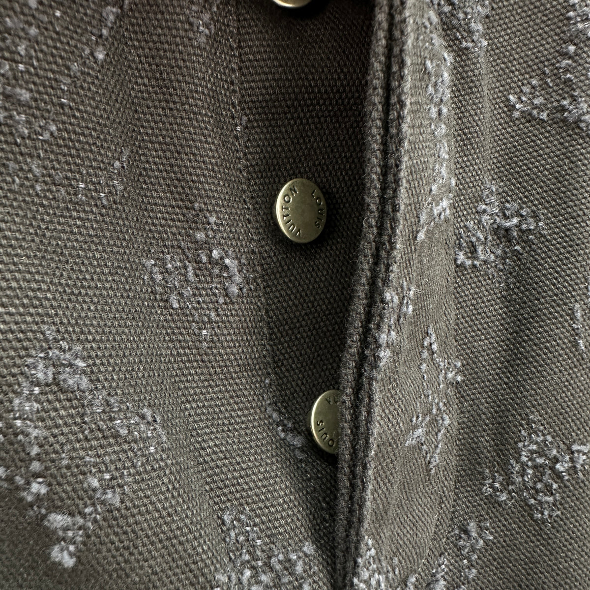 Louis Vuitton All-Over Monogram Embossed Black Denim Pants