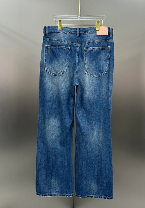 Acne Studios Ripped & Paint-Splattered Loose Fit Jeans