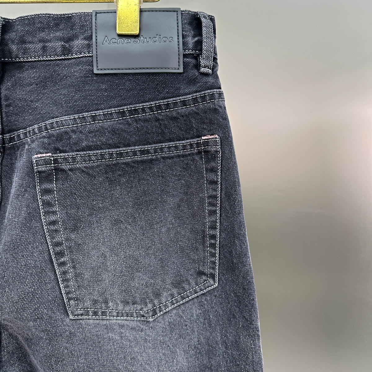 Acne Studios High-Waisted Loose Fit Jeans – Charcoal Black Wash