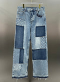 Louis Vuitton Multi-Wash Monogram Denim Trousers with Raw Hem