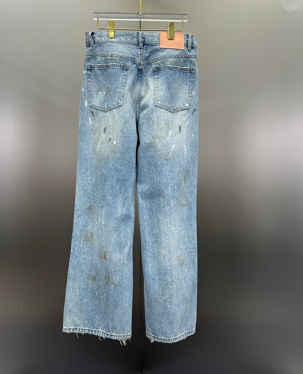 Acne Studios Artist Wash Mud-Tinted Wide-Leg Denim