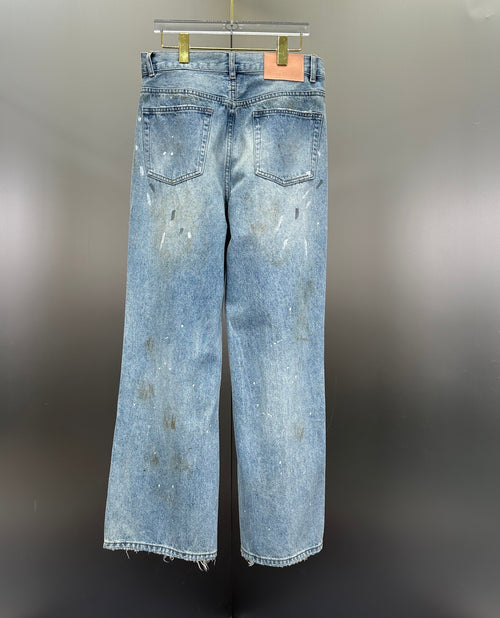 Acne Studios Artist Wash Mud-Tinted Wide-Leg Denim