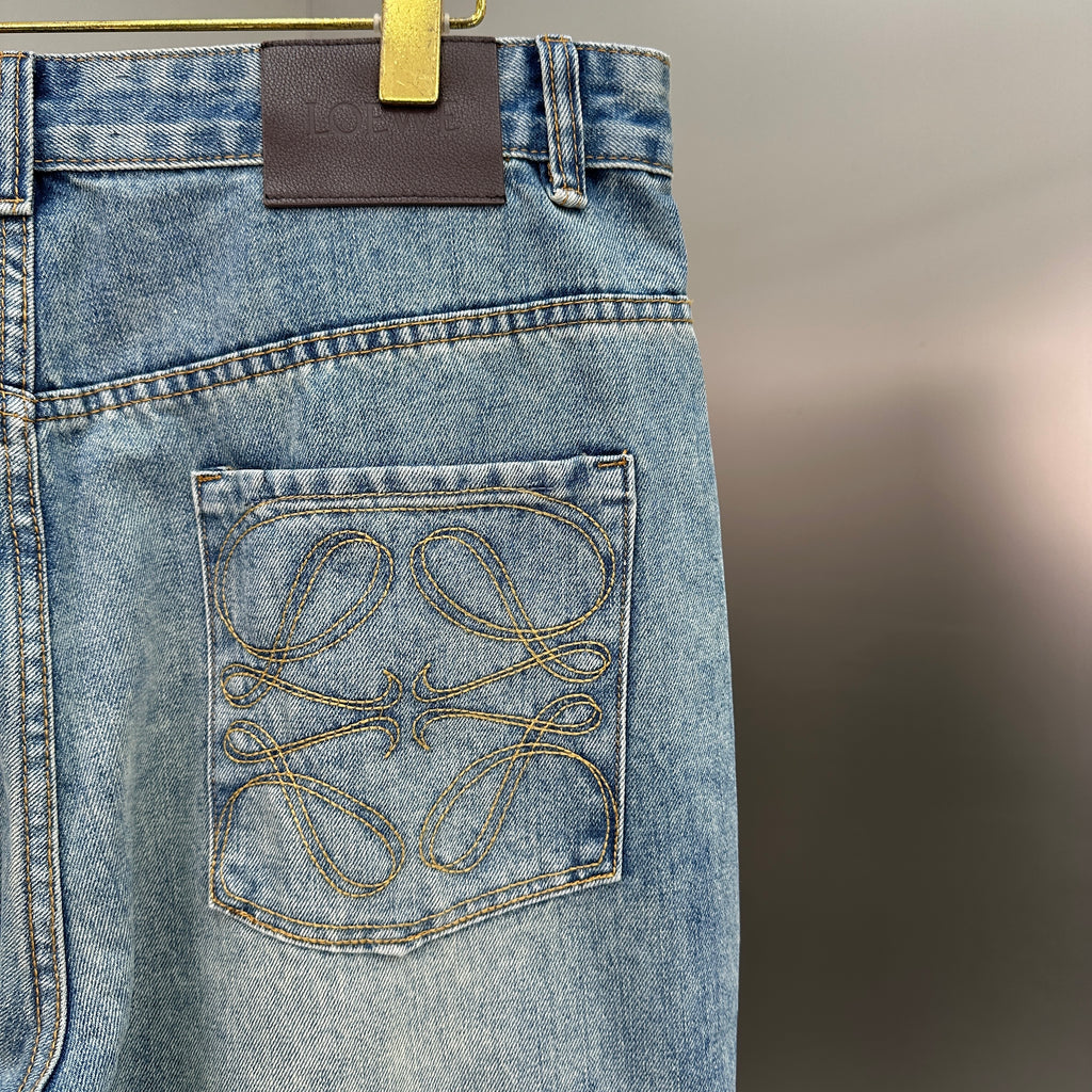 Loewe Faded Blue Denim Pants – Straight Fit