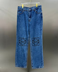 Loewe Anagram Patchwork Straight Denim Pants – Mid-Blue Wash