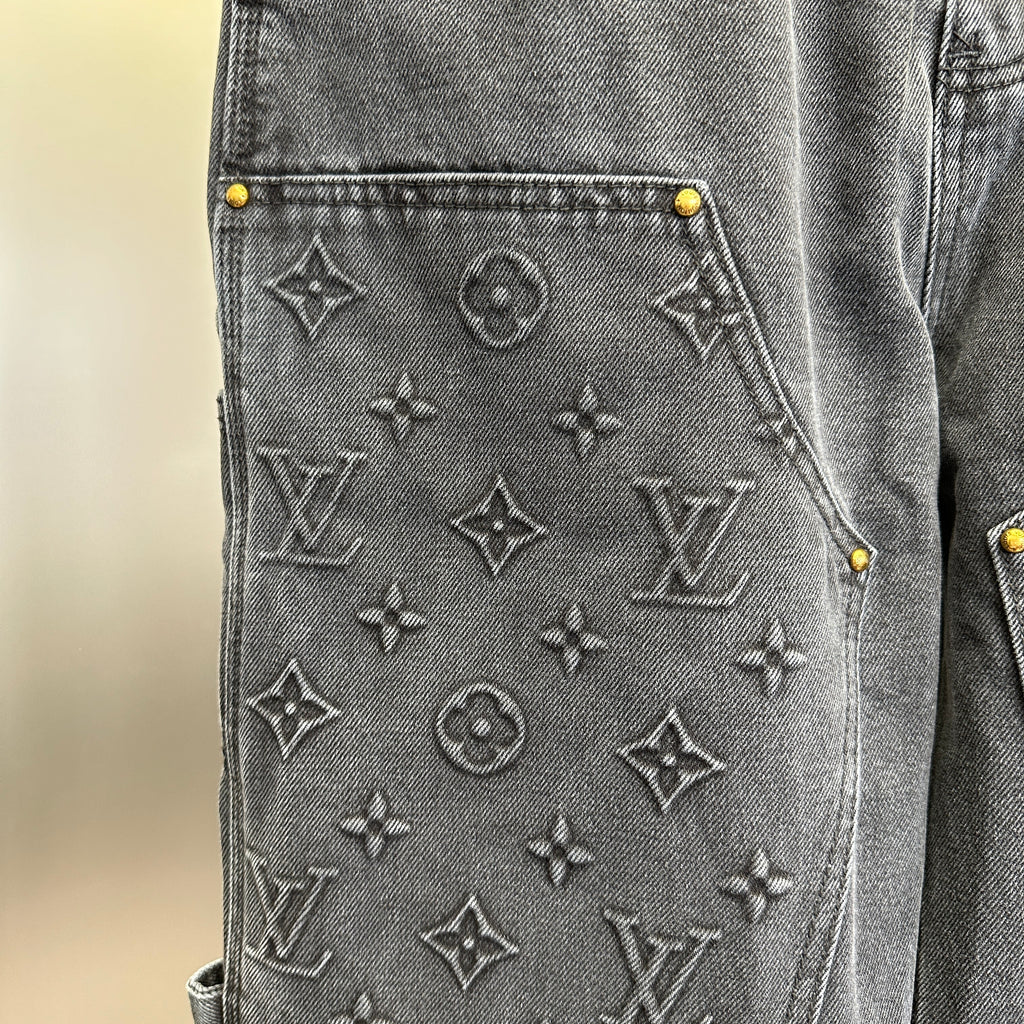 Louis Vuitton Double-Knee Monogram Embossed Carpenter Pants