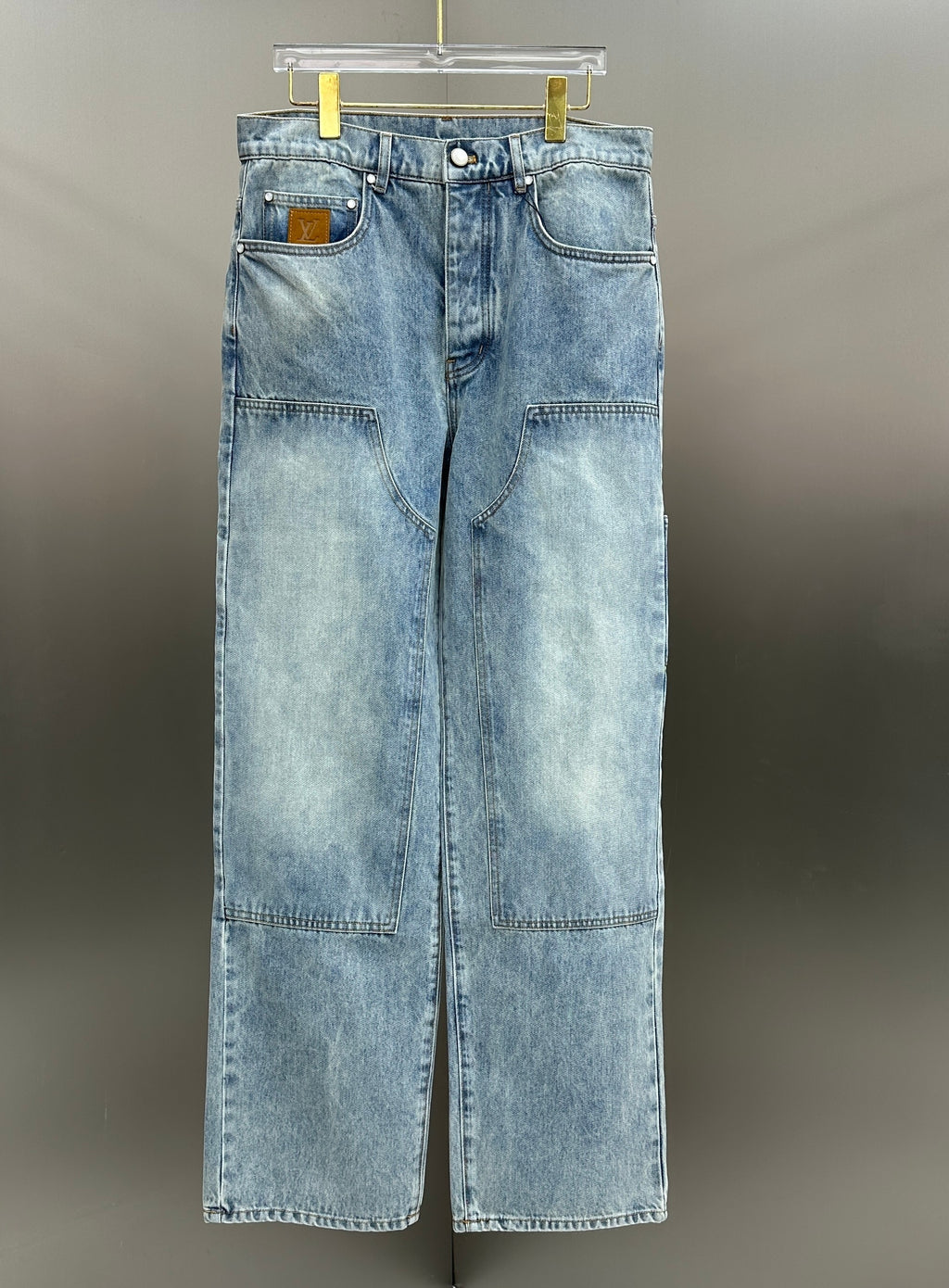 Louis Vuitton Vintage Wash Straight-Fit Workwear Denim Trousers