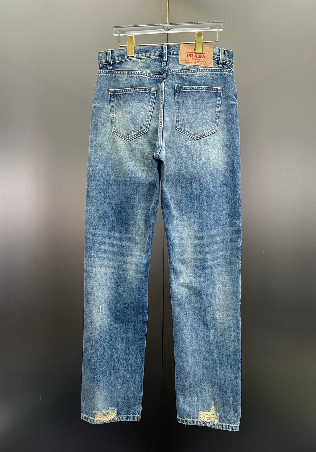 Prada Classic Straight-Fit Faded Blue Jeans