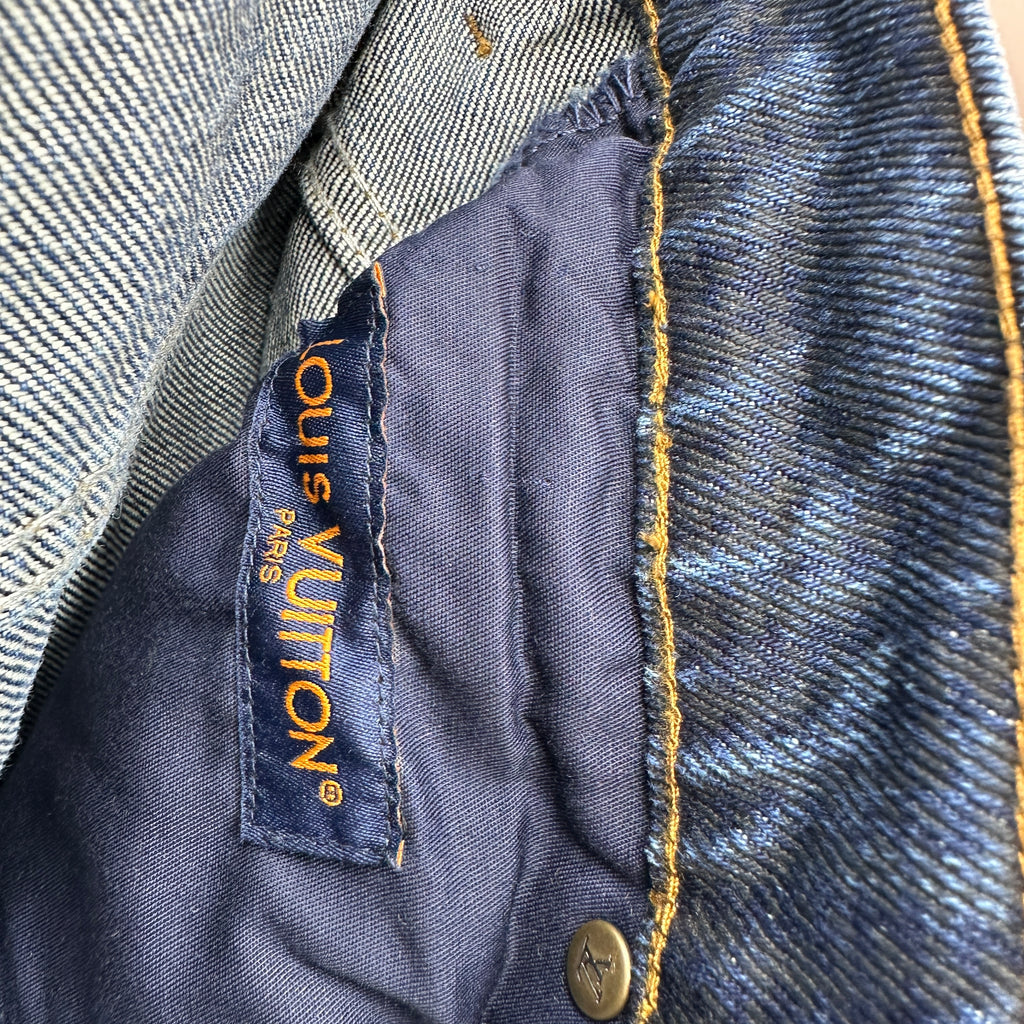 Louis Vuitton Pleated Front Baggy Denim Trousers – Medium Indigo Wash