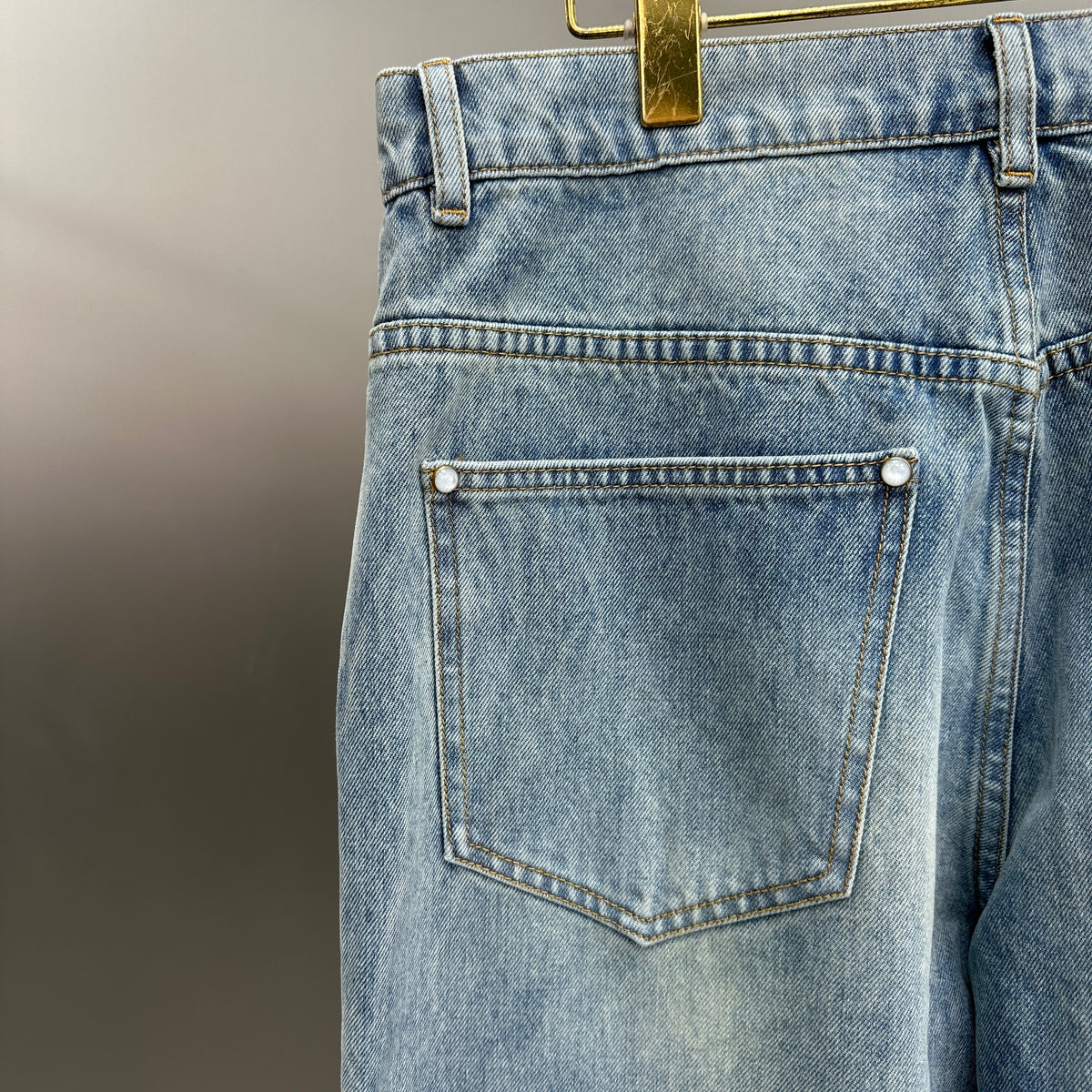 Louis Vuitton Vintage Wash Straight-Fit Workwear Denim Trousers