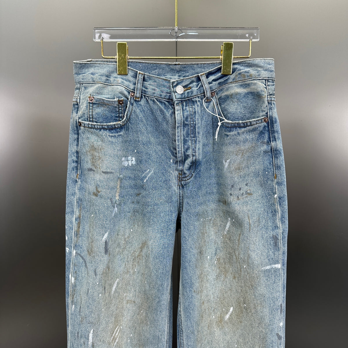 Acne Studios Artist Wash Mud-Tinted Wide-Leg Denim