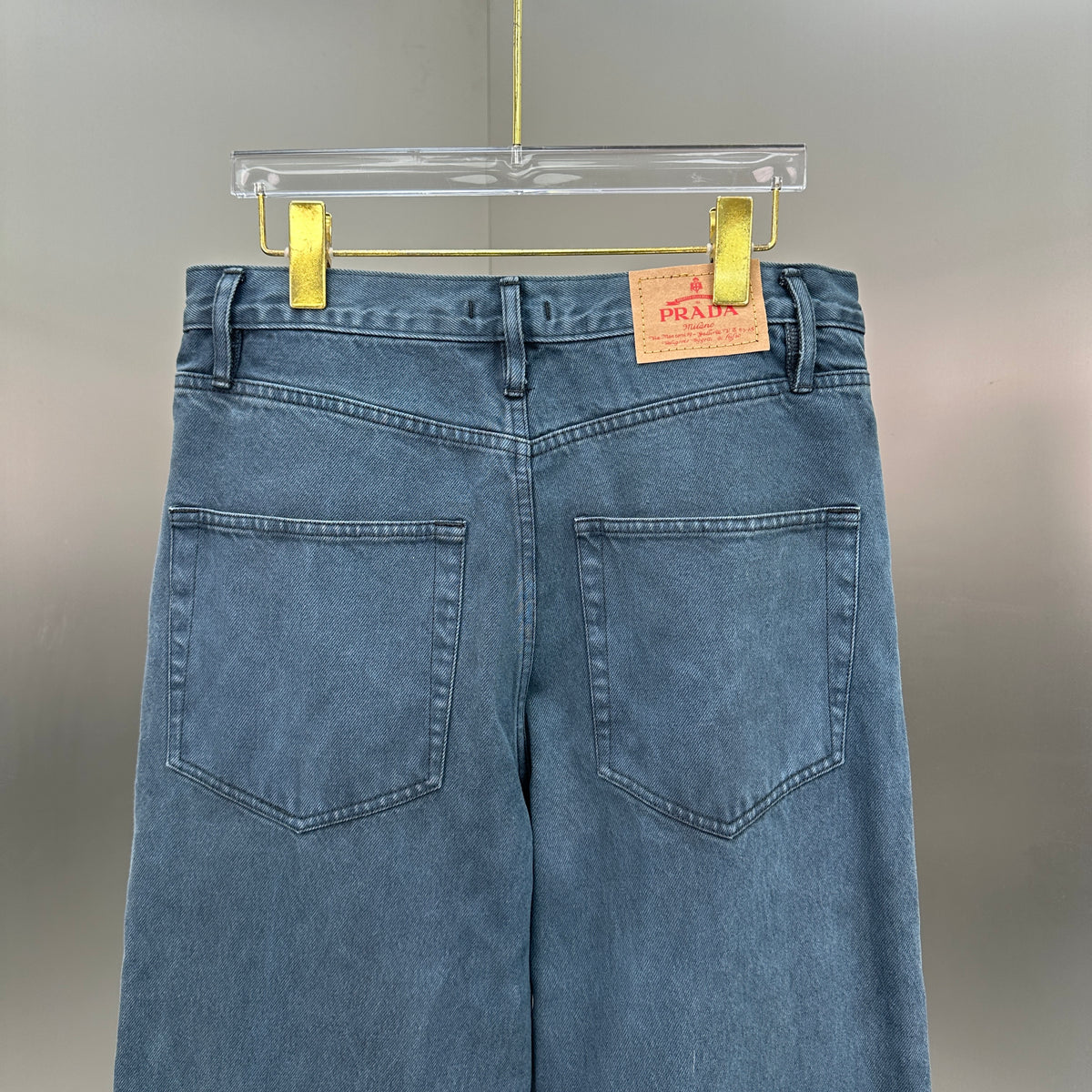 Prada Classic Straight-Fit Faded Dark Slate Jeans