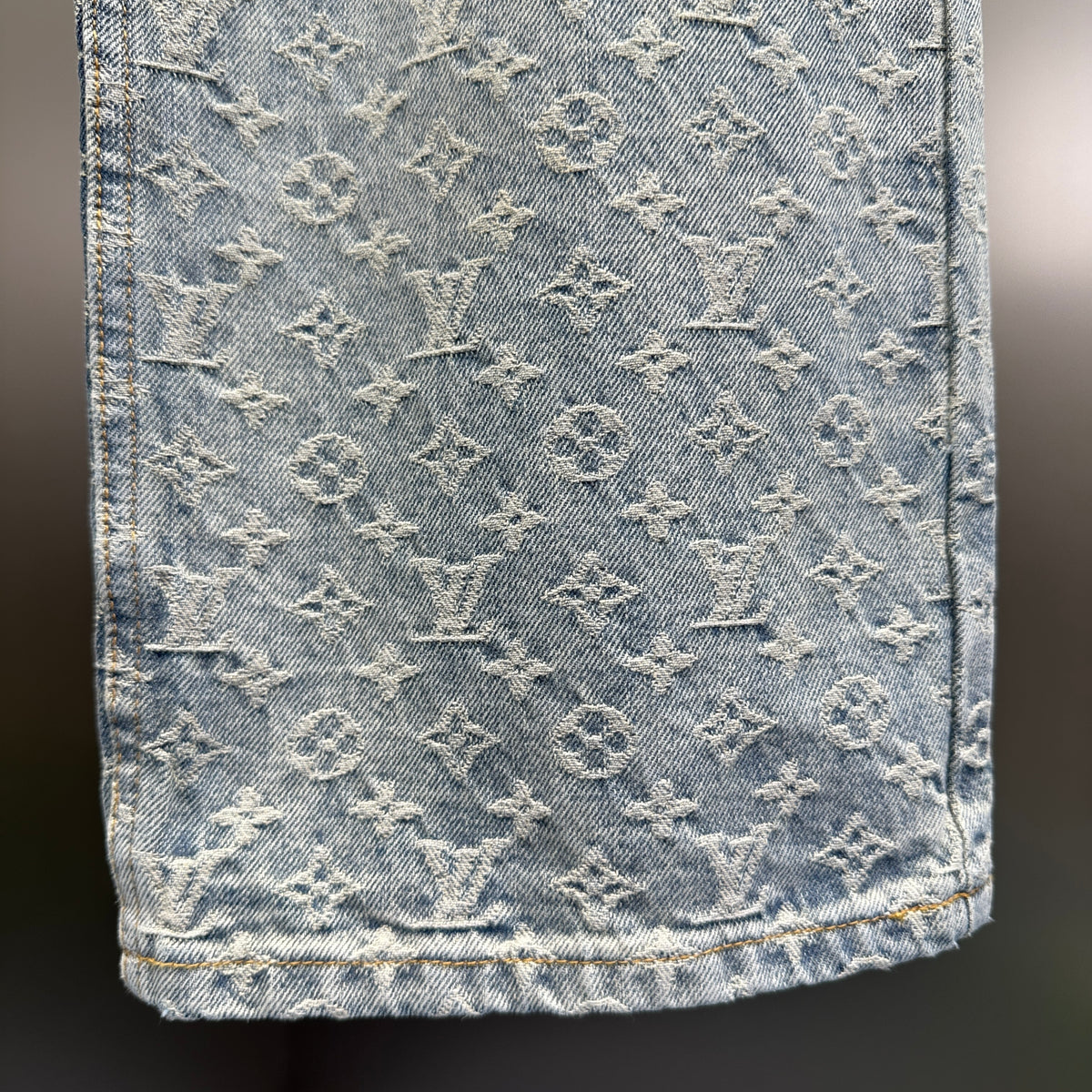 Louis Vuitton Neon Graffiti Logo Monogram Denim Trousers – Bleached Indigo