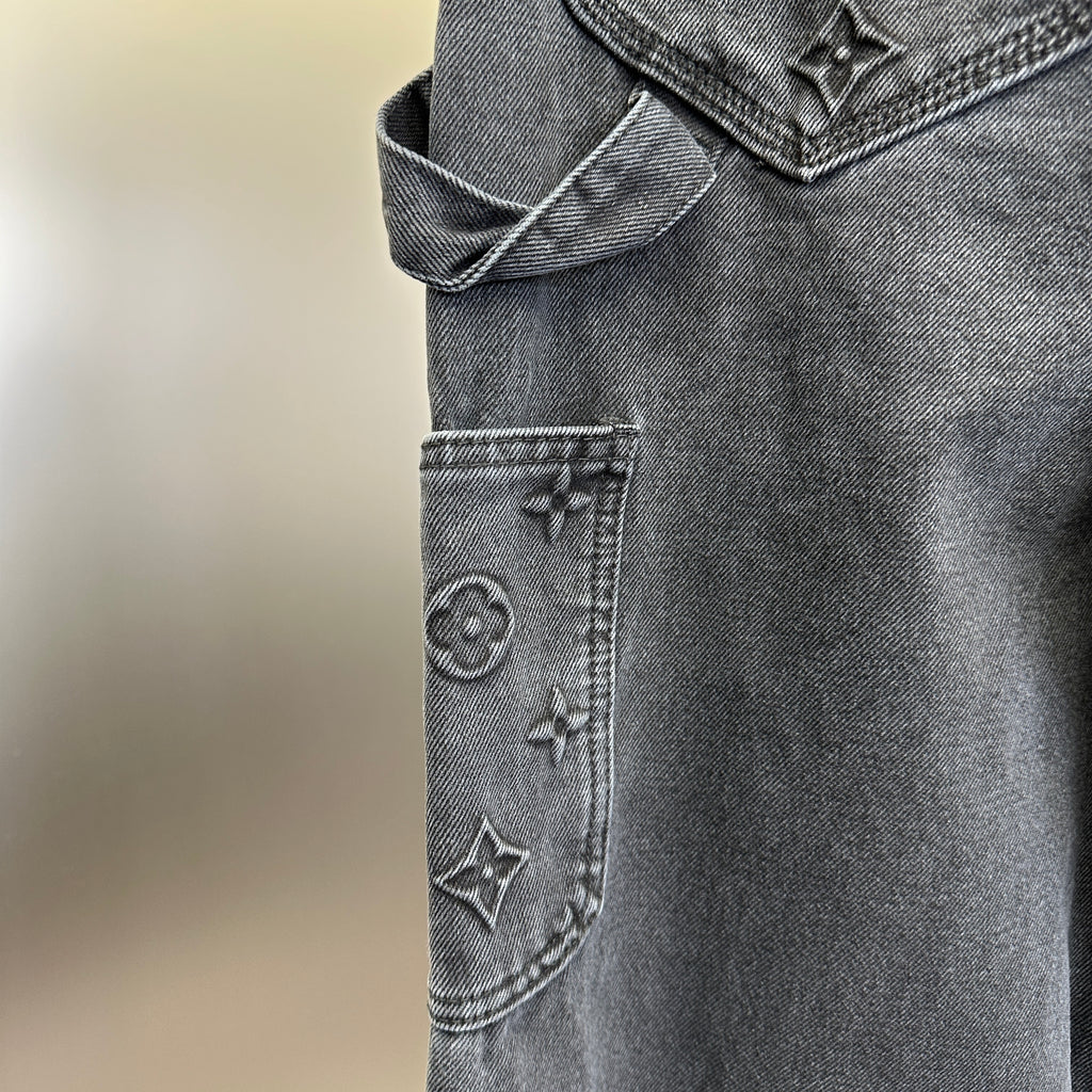 Louis Vuitton Double-Knee Monogram Embossed Carpenter Pants