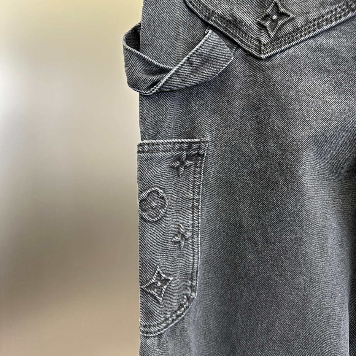 Louis Vuitton Double-Knee Monogram Embossed Carpenter Pants