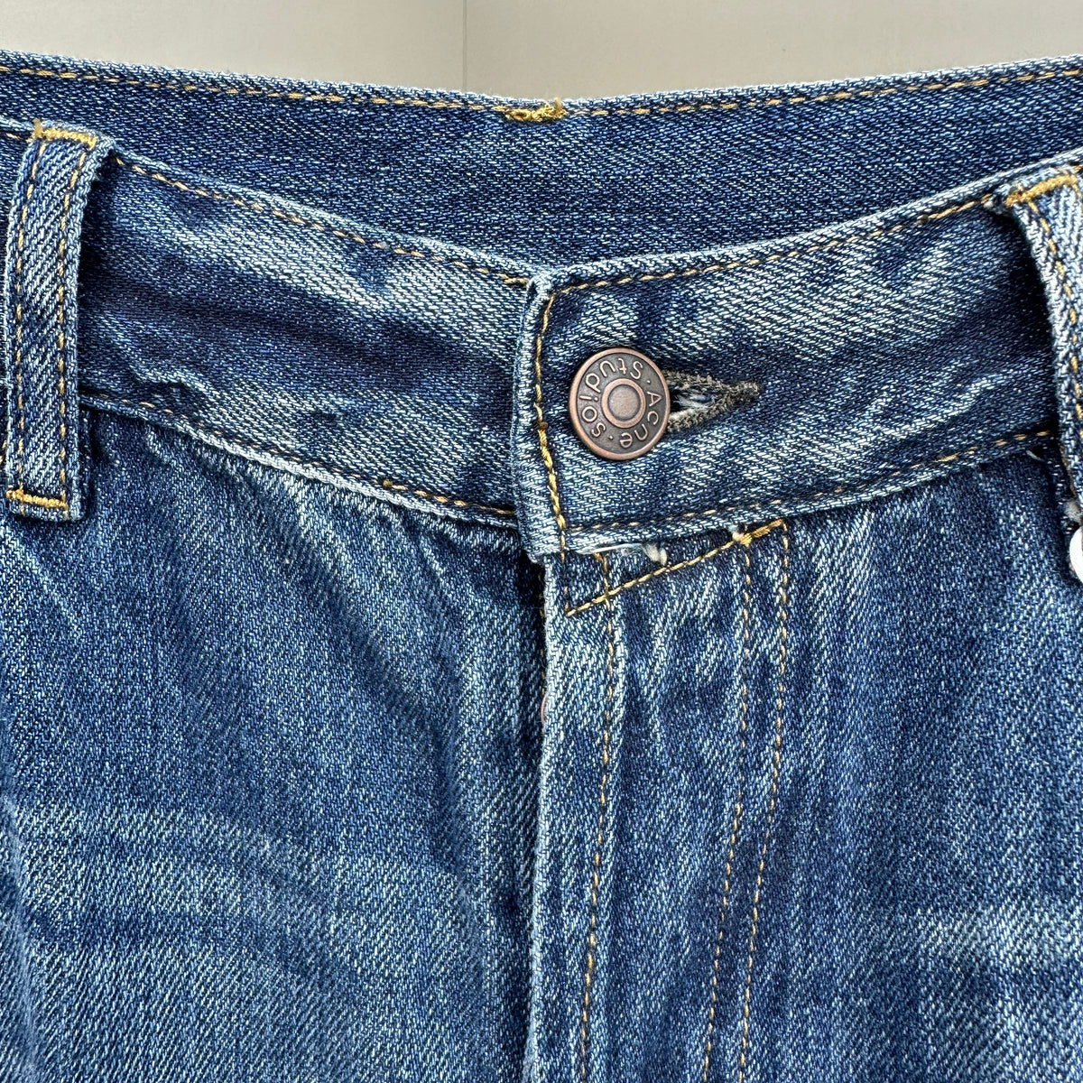 Acne Studios Ripped & Paint-Splattered Loose Fit Jeans