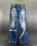 Louis Vuitton Sun-Faded Indigo Denim Trousers with Heritage Leather Patch