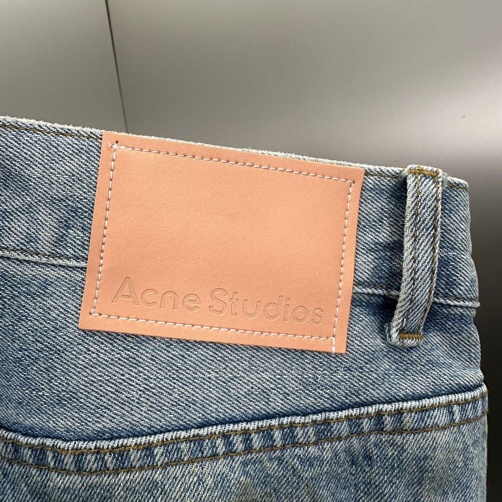 Acne Studios Artist Wash Mud-Tinted Wide-Leg Denim