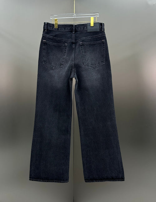 Acne Studios High-Waisted Loose Fit Jeans – Charcoal Black Wash