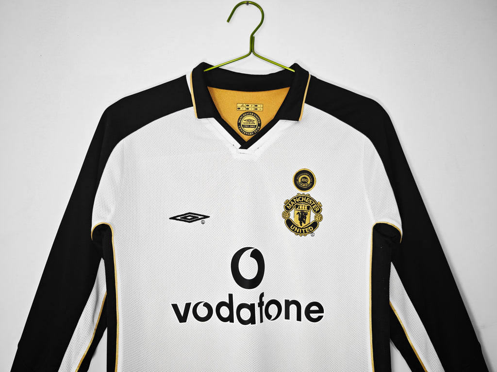 Manchester United 2da Equipación 2001/02 Manga Larga