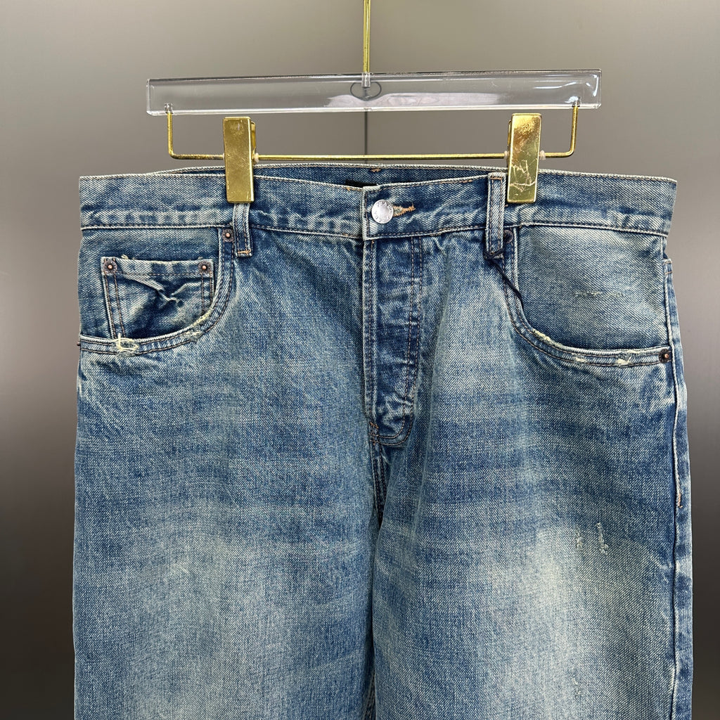 Prada Classic Straight-Fit Faded Blue Jeans