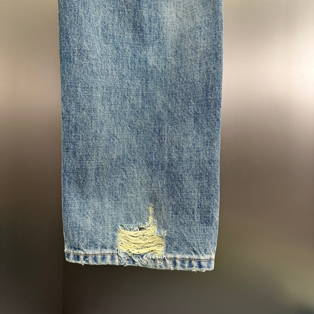 Prada Classic Straight-Fit Faded Blue Jeans