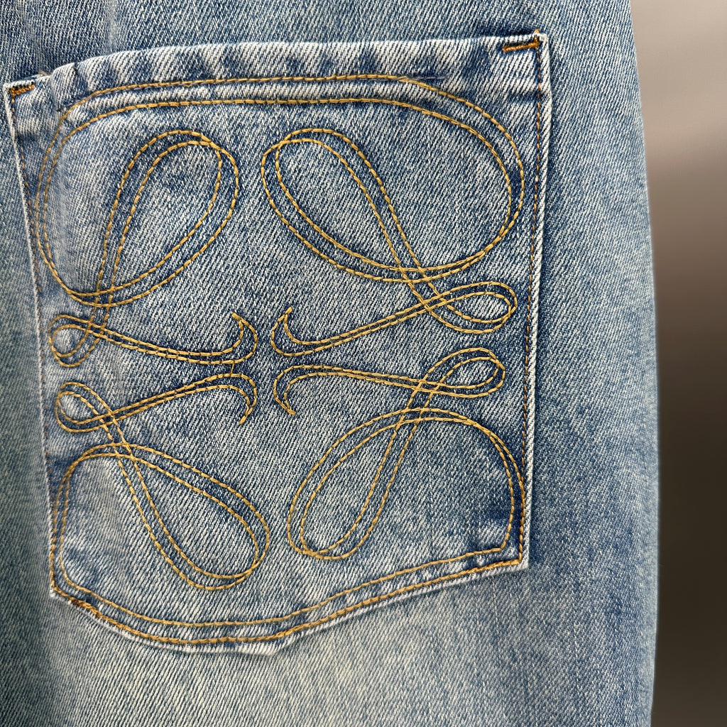 Loewe Faded Blue Denim Pants – Straight Fit
