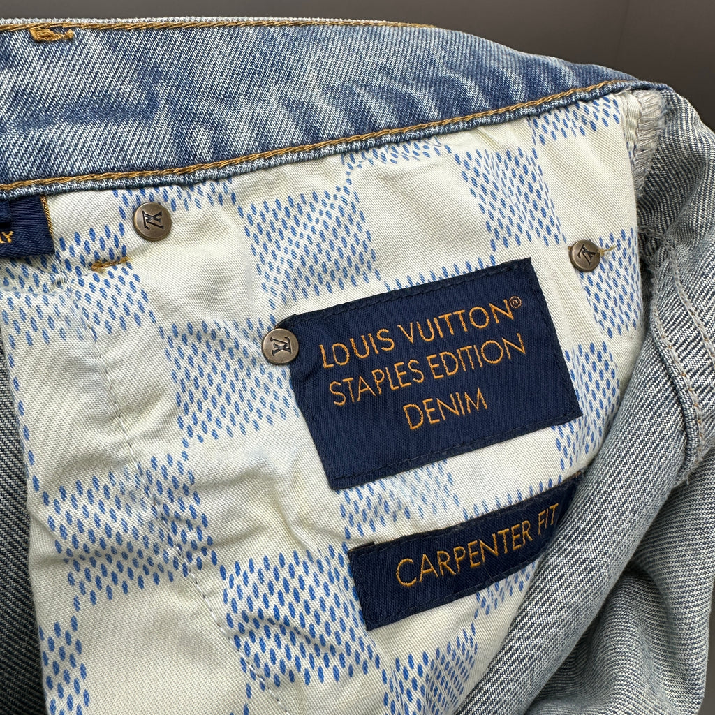 Louis Vuitton Vintage Wash Straight-Fit Workwear Denim Trousers