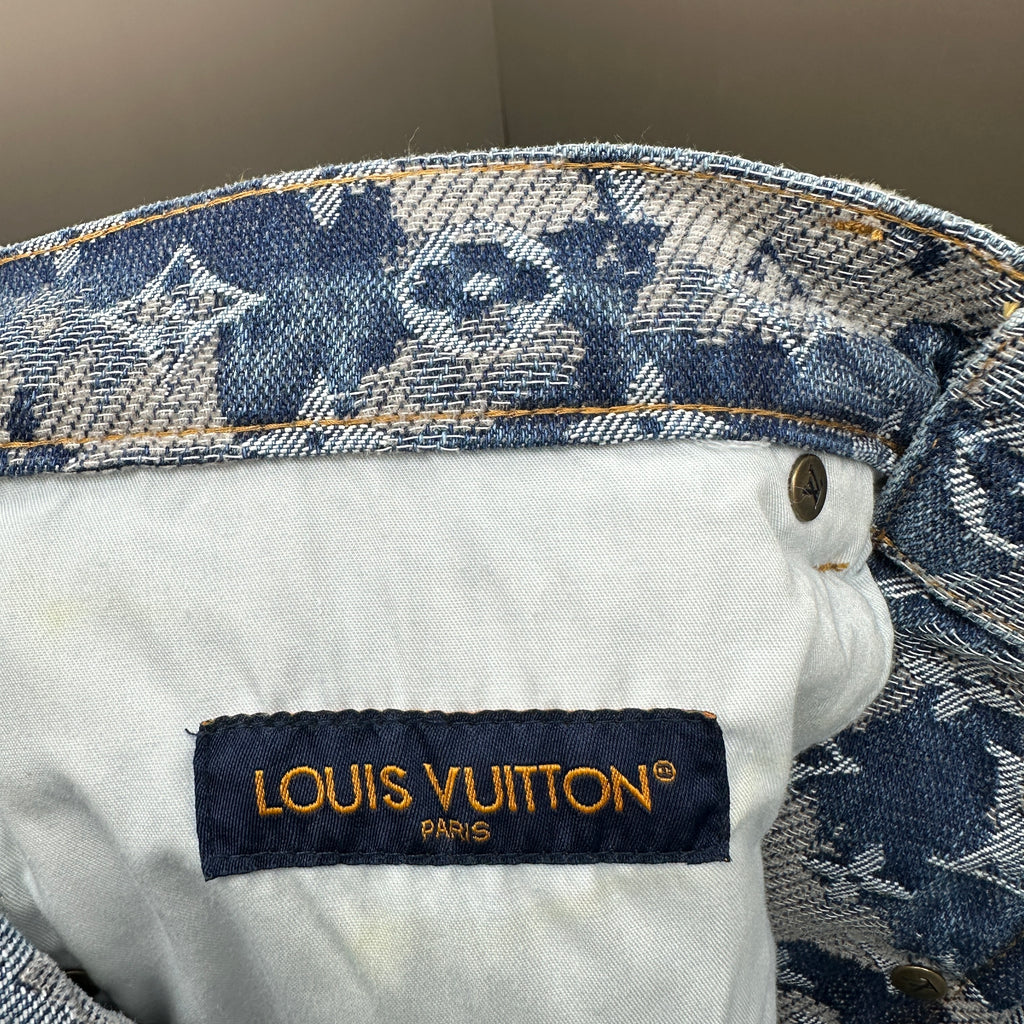 Louis Vuitton Camouflage Monogram Denim Trousers – Washed Blue