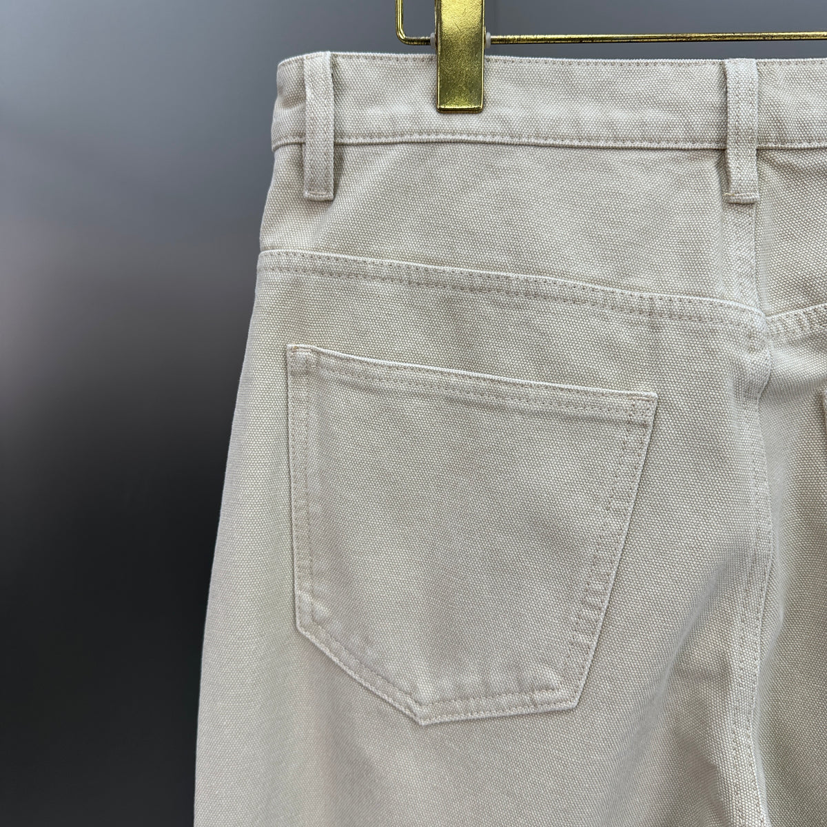 Louis Vuitton Subtle Monogram Motif Off-White Denim Trousers