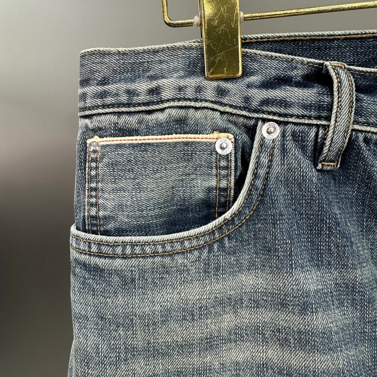 Dior Block Patchwork Denim Pants – Washed Blue