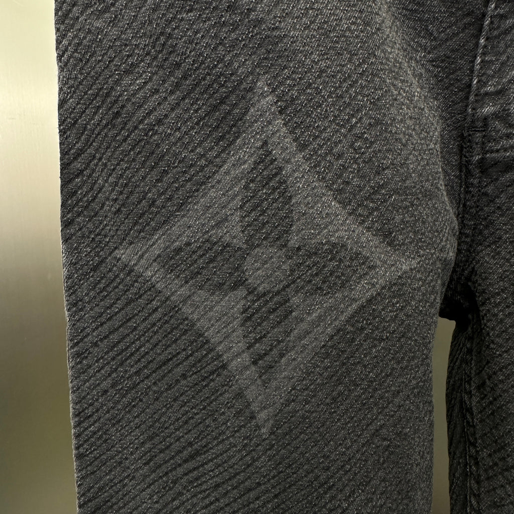 Louis Vuitton Tonal Oversized Monogram Jacquard Denim Trousers – Charcoal
